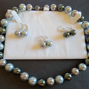 MASAMI Pearl Necklace & Three Matching Pairs Of Earrings 🦪